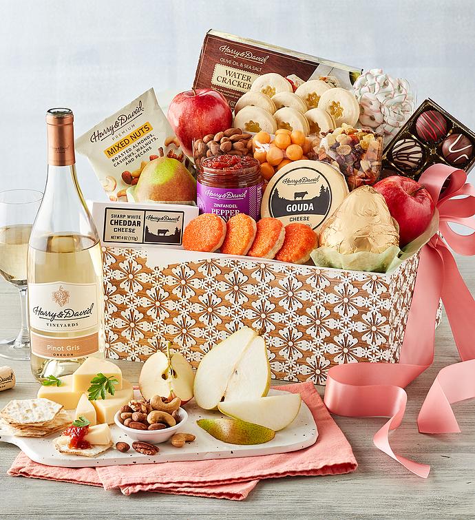 Mother&#39;s Day Gift Basket with Wine